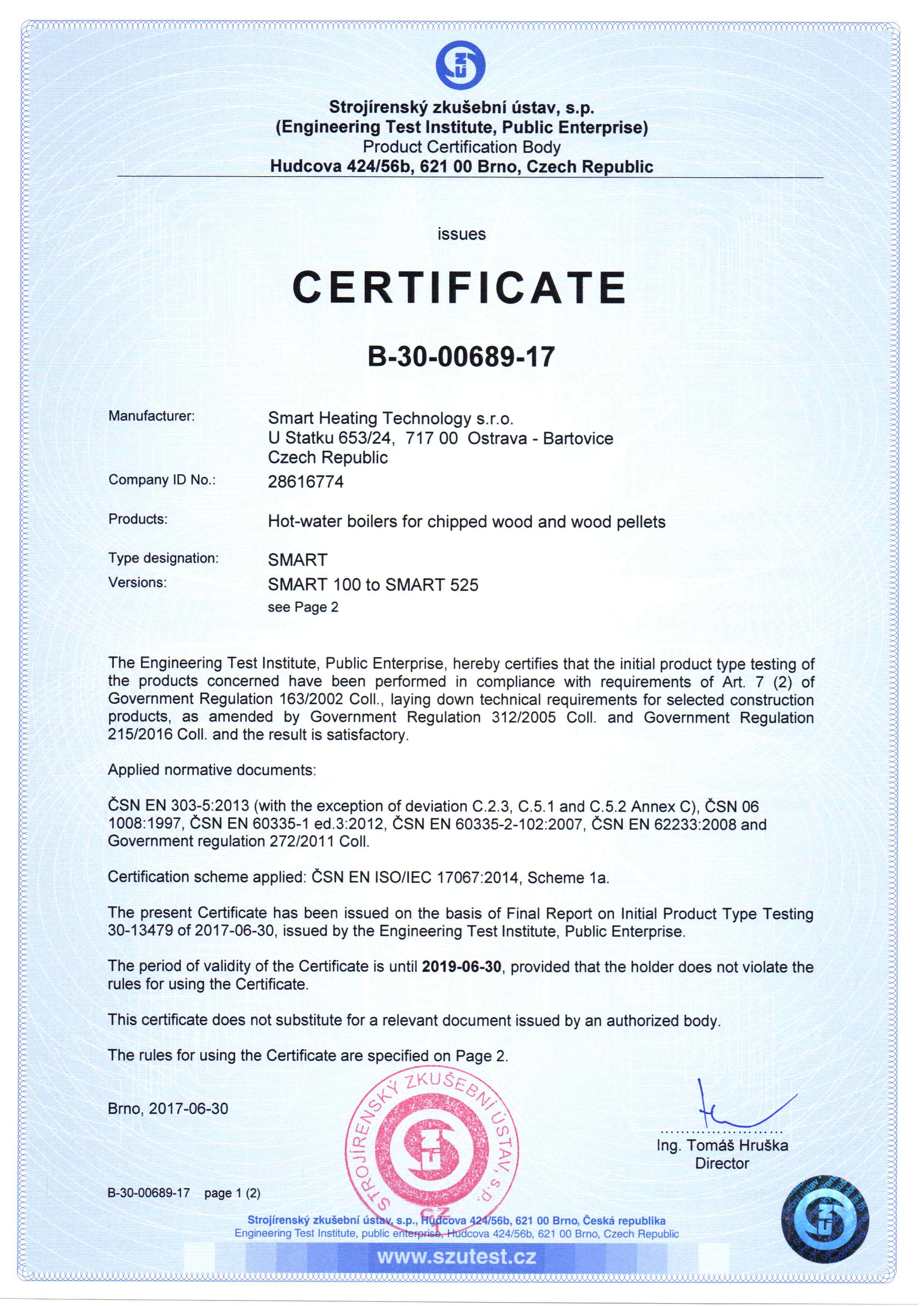 CERTIFIKaT B-30-00689-17 ENG